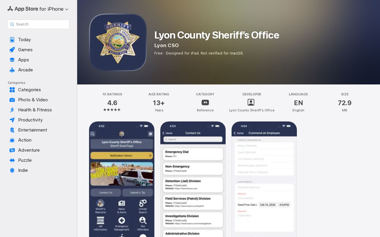 Lyon County criminal records and inmate search mobile app